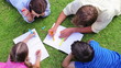 Family drawing together