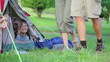 Smiling children waiting for their parents