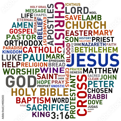 Illustration: religious words religious words