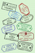Passport page. International business travel concept.
