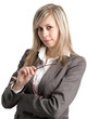 Young business woman with glasses Young business woman with glasses