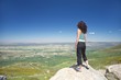 stand woman looking at Piedrahita village