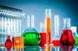 Photo: test tubes with colorful liquids test tubes with colorful liquids