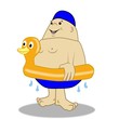 der übergewichtige Nichtschwimmer