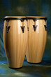 Foto: Conga set on green and blue background Conga set on green and blue background