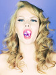 Lady with diamond in mouth