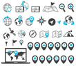 Location and destination icons
