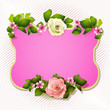 Pink mirror with roses
