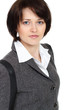 portrait einer jungen brünetten frau