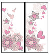 Romantic seamless cards with hearts, valentine vector. Romantic seamless cards with hearts, valentine vector.