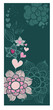 abstract flowers with hearts, hand-drawn vector card abstract flowers with hearts, hand-drawn vector card