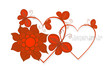 Valentine flower love hearts , vector. Valentine flower love hearts , vector.