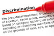 Discrimination underlined with red marker