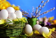 White easter egg on old farmhouse wooden table White easter egg on old farmhouse wooden table