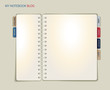 Vektor: Spiral Notebook Blog or Web Site Template Spiral Notebook Blog or Web Site Template