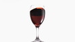 Red wine in rotation in super slow motion
