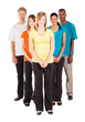 full length portrait of group of diverse people