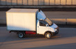 truck moves on road
