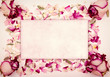 Gift card on dried rose petals Gift card on dried rose petals