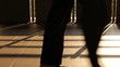 Many People walking on the skywalk