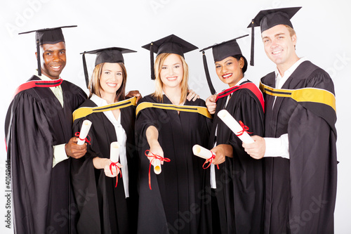 Photo: group of multicultural university graduates portrait group of multicultural university graduates portrait