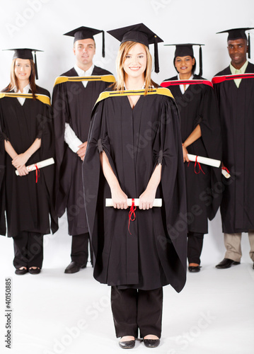 Photo: group of university students at graduation group of university students at graduation