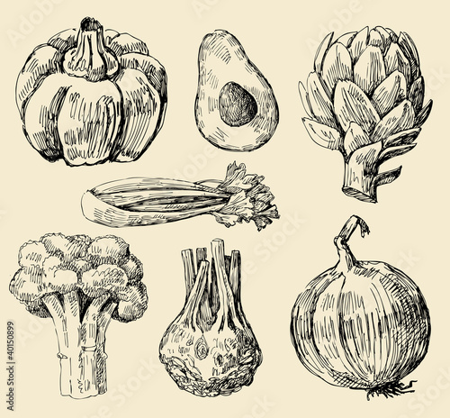 Vector: vegetables set vegetables set