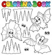 Coloring book with bats Coloring book with bats