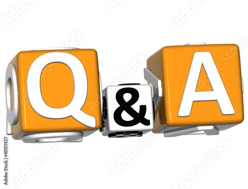 Illustration: 3D Question & Answer on white background 3D Question & Answer on white background