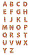 Alphabet made from fruits for your design