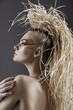 amazing ethnic woman. She is in profile