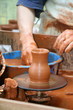 Working on Pottery wheel