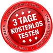 Button "3 Tage kostenlos testen" rot