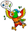 funny pirate parrot