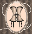 vintage beige corset