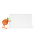 3d rendered illustration of a food character - onion