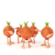3d rendered illustration of a food character - onion