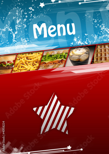 Illustration: menu restaurant fast-food menu restaurant fast-food