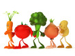 3d rendered illustration of some funny food characters