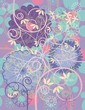 Floral greeting card background