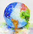 globe painting