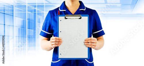 Photo: staff nurse holding clipboard staff nurse holding clipboard