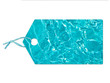 Etiquette eau turquoise