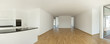 new apartment panoramic interior, empty room