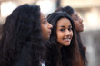 Portrait  of happy youngs african american teenage girl