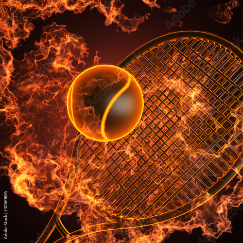  Tennis Rackets on Tennis Racket In Fire    Videodoctor  40160885   See Portfolio