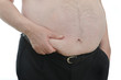 Foto: Bauch von einem uebergewichtigen Mann. Bauch von einem uebergewichtigen Mann.
