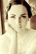Vintage portrait of young seductive lady