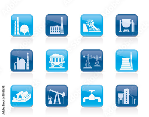 Vector: Heavy industry icons - vector icon set Heavy industry icons - vector icon set