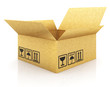 Cargoboard box on the white background